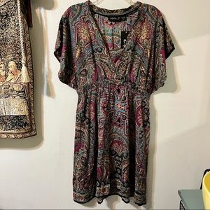 Lola P. Paisely knee length dress size L